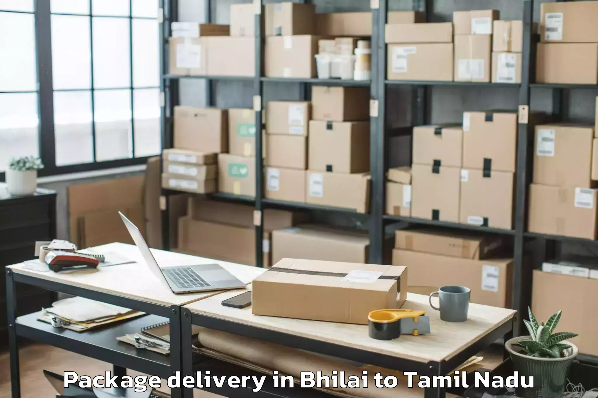 Trusted Bhilai to Manachanallur Package Delivery